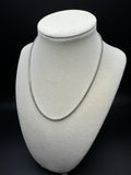 16” 14k White Gold Rounded Box Chain 2.5mm 5.14g