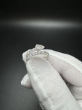 Size 7 14k White Gold 1.5ctw E VS1 Lab Diamond Snake/Bypass Ring 3.7g