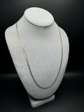 24” 14k Yellow Gold Diamond Cut Curb 3mm 7.43g
