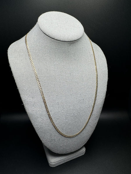 24” 14k Yellow Gold Diamond Cut Curb 3mm 7.43g