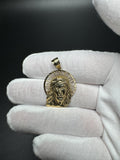 1.5” 14k Yellow Gold Jesus Pendant 5.2mm Bai 3.6g