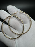 50mm x 2mm 14k Yellow Gold Hoops 3.2g