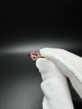 Size 7 14k Yellow Gold Natural Ruby Heart Outline Ring 1.5g