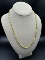22” 14k Yellow Gold Rope 4.6mm 38.5g
