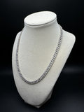 18” Silver 5ctw Lab Diamond GSI Certified Cuban Link 7mm 44.2g