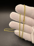 22” 14k Yellow Gold Rope 2.2mm 4.65g