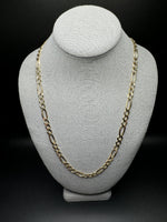 24” 14k Yellow Gold Figaro 7mm 32.5g