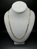 24” 14k Yellow Gold Figaro 7mm 32.5g