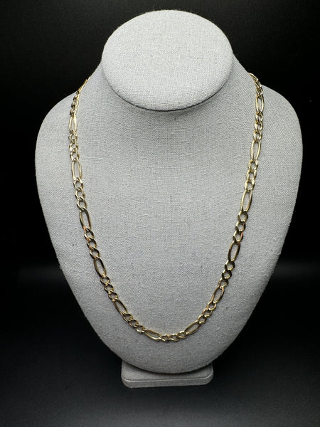 24” 14k Yellow Gold Figaro 7mm 32.5g