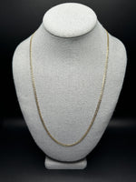 24” 14k Yellow Gold Diamond Cut Curb 3mm 7.43g