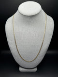24” 14k Yellow Gold Diamond Cut Curb 3mm 7.43g