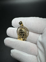 1.5” 14k Yellow Gold Jesus Pendant 5.2mm Bai 3.6g