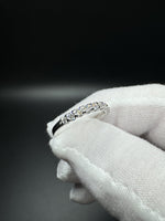 Size 7 Silver 1/2ctw VS/VVS Lab Diamond Band 1.7g
