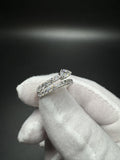 Size 7 14k White Gold 1.5ctw E VS1 Lab Diamond Snake/Bypass Ring 3.7g
