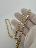 22” 14k Yellow Gold Rope 4.6mm 38.5g