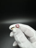 Size 7 14k Yellow Gold Natural Ruby Heart Outline Ring 1.5g