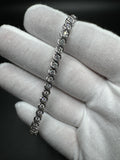 7.5” Silver S Link 2ctw VS/VVS Lab Diamond Tennis Bracelet 13.5g