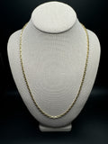 24” 14k Yellow Gold Herme$ Link 3mm 24.13g