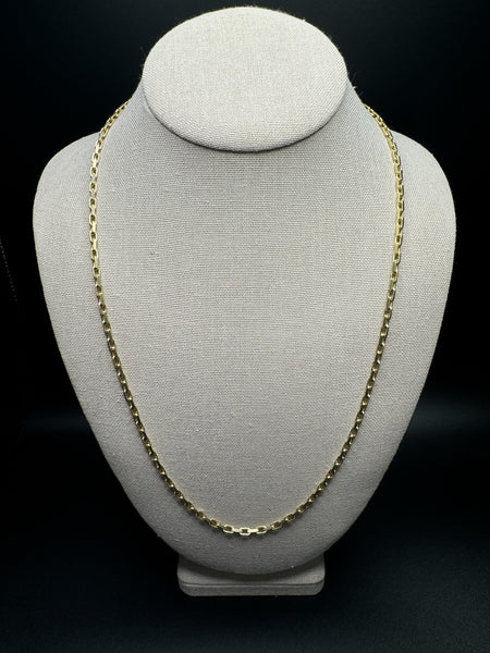 24” 14k Yellow Gold Herme$ Link 3mm 24.13g