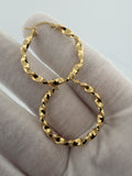 30mm 18K yellow gold twisted hoop earrings, 3.0g – Ott Family Jewelry (4)