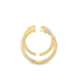 1.00ctw lab grown diamond 1 inch inside-out hoop earrings in 14K yellow gold, view 2 - Ott Family Jewelry