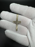 1.5” 14k Yellow Gold Flat Square Cross 2mm Bail 2.0g