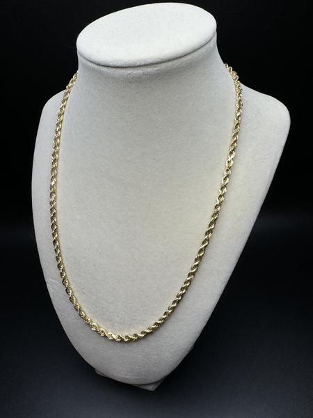 20” 14k Yellow Gold Rope 3mm 23.7g