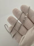 16” 14k White Gold Rounded Box Chain 2.5mm 5.14g