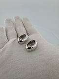 14k White Gold 8mm x 8mm Italian Huggies 7.86g