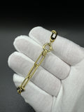7” 14k Yellow Gold Paperclip Bracelet 6.5mm 4.3g