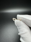 Size 7 10k Yellow Gold Natural Diamond Heart Outline Ring .9g