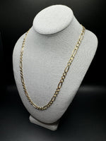 24” 14k Yellow Gold Figaro 7mm 32.5g