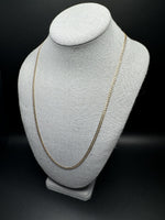 24” 14k Yellow Gold Diamond Cut Curb 3mm 7.43g
