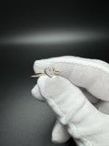 Size 7 10k Yellow Gold Natural Diamond Heart Outline Ring .9g