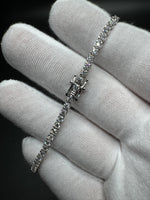 7.5” Silver 5ctw VS/VVS Lab Diamond Tennis Bracelet 6.3g