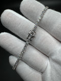 7.5” Silver 5ctw VS/VVS Lab Diamond Tennis Bracelet 6.3g