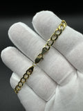 7.5” 14k Yellow Gold Curb Bracelet 6mm 4.34g