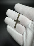 1.5” 14k Yellow Gold Flat Square Cross 2mm Bail 2.0g