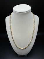 20” 14k Yellow Gold Rope 3mm 23.7g