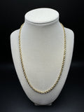 20” 14k Yellow Gold Rope 3mm 23.7g