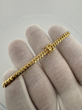 7” 14k Yellow Gold Cuban 4mm 9.63g