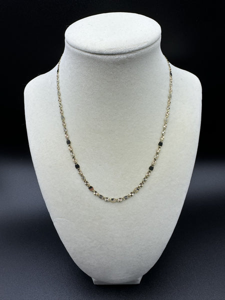 16” 14k Gold Tri-color Fancy Valentino Link 3mm 3.93g