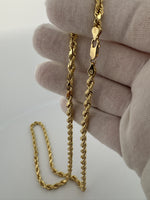 22” 14k Yellow Gold Rope 4.6mm 38.5g
