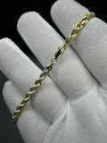 8” 14k Yellow Gold Rope Bracelet 3.6mm 12.14g
