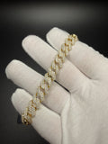 8" 10mm gold over silver moissanite Cuban bracelet, 6.89ctw D VVS1, 33.4g – Ott Family Jewelry (6)