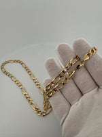 24” 14k Yellow Gold Figaro 7mm 32.5g