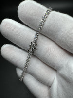 7.5” Silver 5ctw VS/VVS Lab Diamond Tennis Bracelet 6.3g