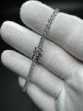 7.5” Silver 5ctw VS/VVS Lab Diamond Tennis Bracelet 6.3g