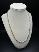 20” 14k Yellow Gold Rope 3mm 23.7g