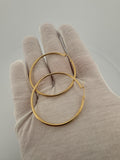 45mm x 2mm 14k Yellow Gold Hoops 2.6g